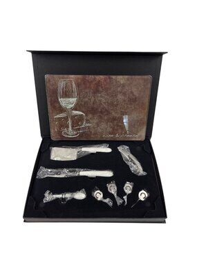 Wine And Cheese Board Set Tray Glass Cutting Board White Handles Stainless Steel